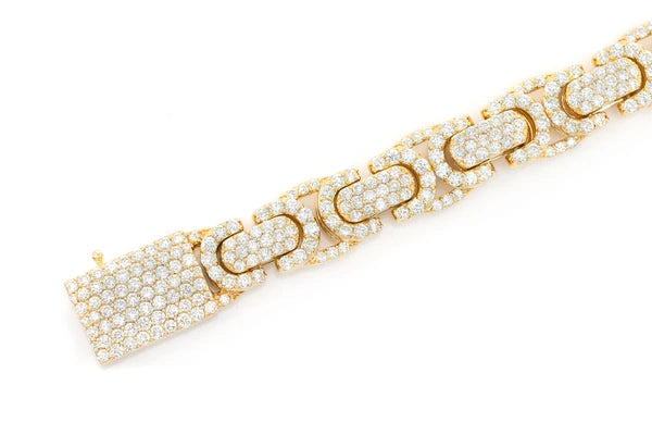 Erkals Jewellers Byzantine Link Diamond Bracelet 18K Gold 10.00ctw