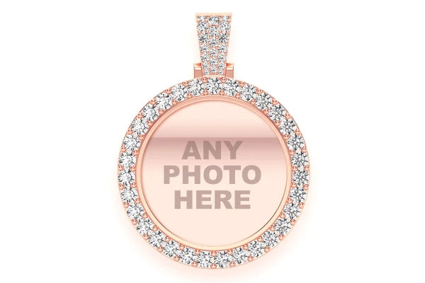 Erkals Jewellers Picture Memory Pendant 18K Gold Diamond 2.75ctw