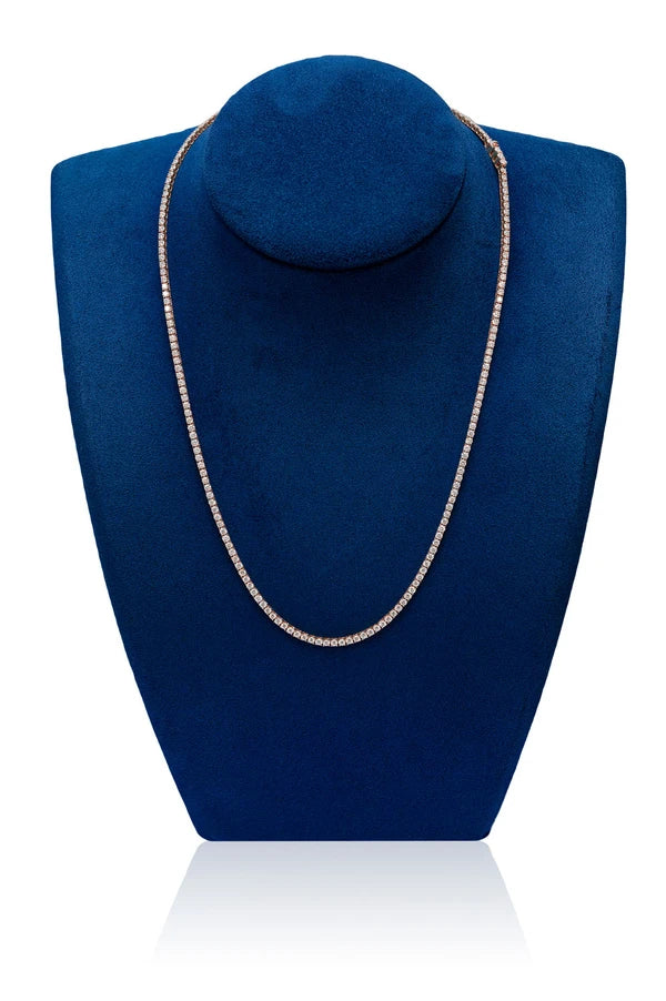 Erkals Jewellers 5pt Prong Set Diamond Tennis Necklace 18K Gold 11.00ctw