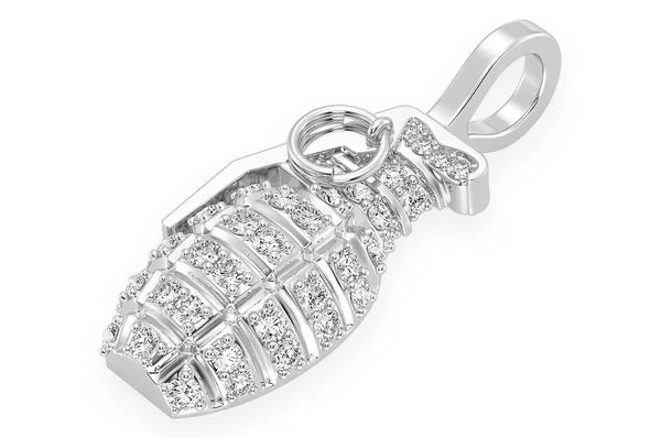 0.40ct Diamond Grenade Pendant 18K Solid Gold