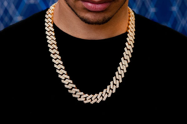 Erkals Jewellers 13mm Raised Miami Cuban Diamond Necklace 18K Gold 28.25ctw