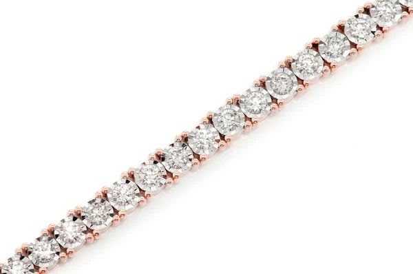 Erkals Jewellers 9pt Miracle Set Diamond Tennis Bracelet 18K Gold 4.50ctw