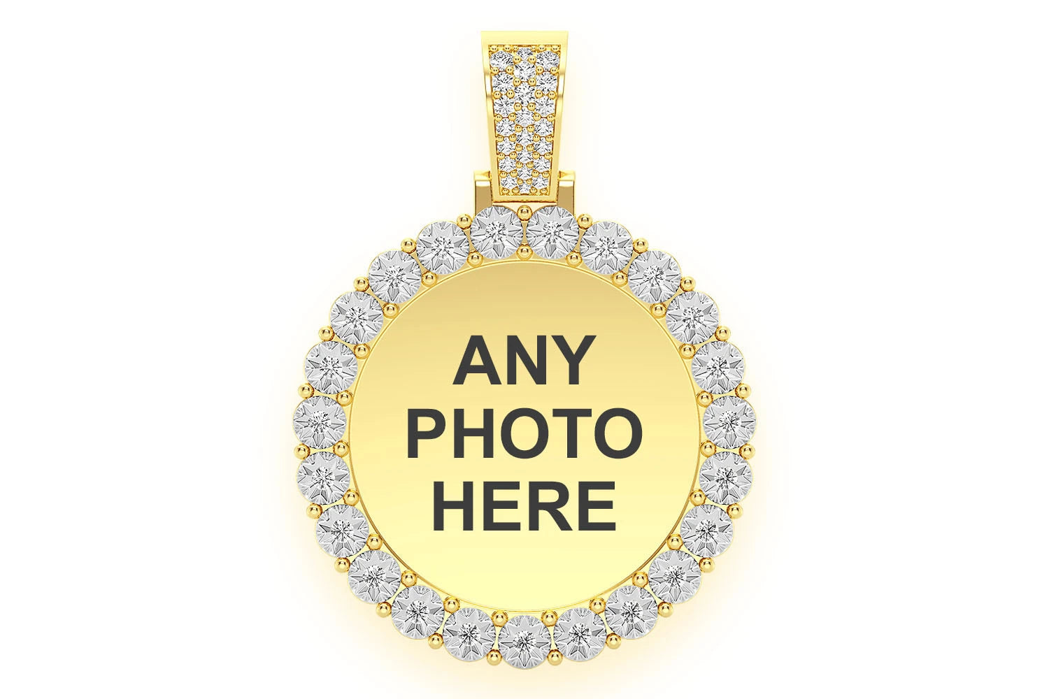 Erkals Jewellers Miracle Set Picture Memory Pendant 18K Gold Diamond 1.15ctw