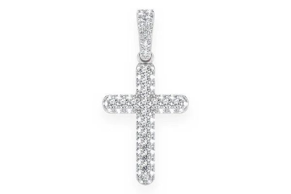 Erkals Jewellers Bubbly Cross Pendant 18K Gold Diamond 0.50ctw