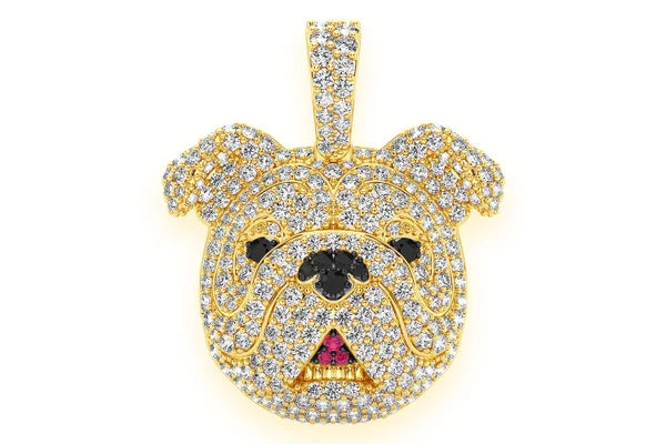 Erkals Jewellers Bulldog Pendant 18K Gold Diamond 1.55ctw