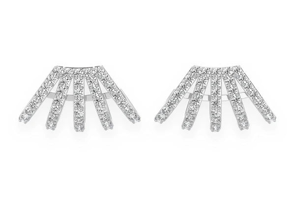 Erkals Jewellers Five Row Cuff Earrings 18K Gold 1.00ctw