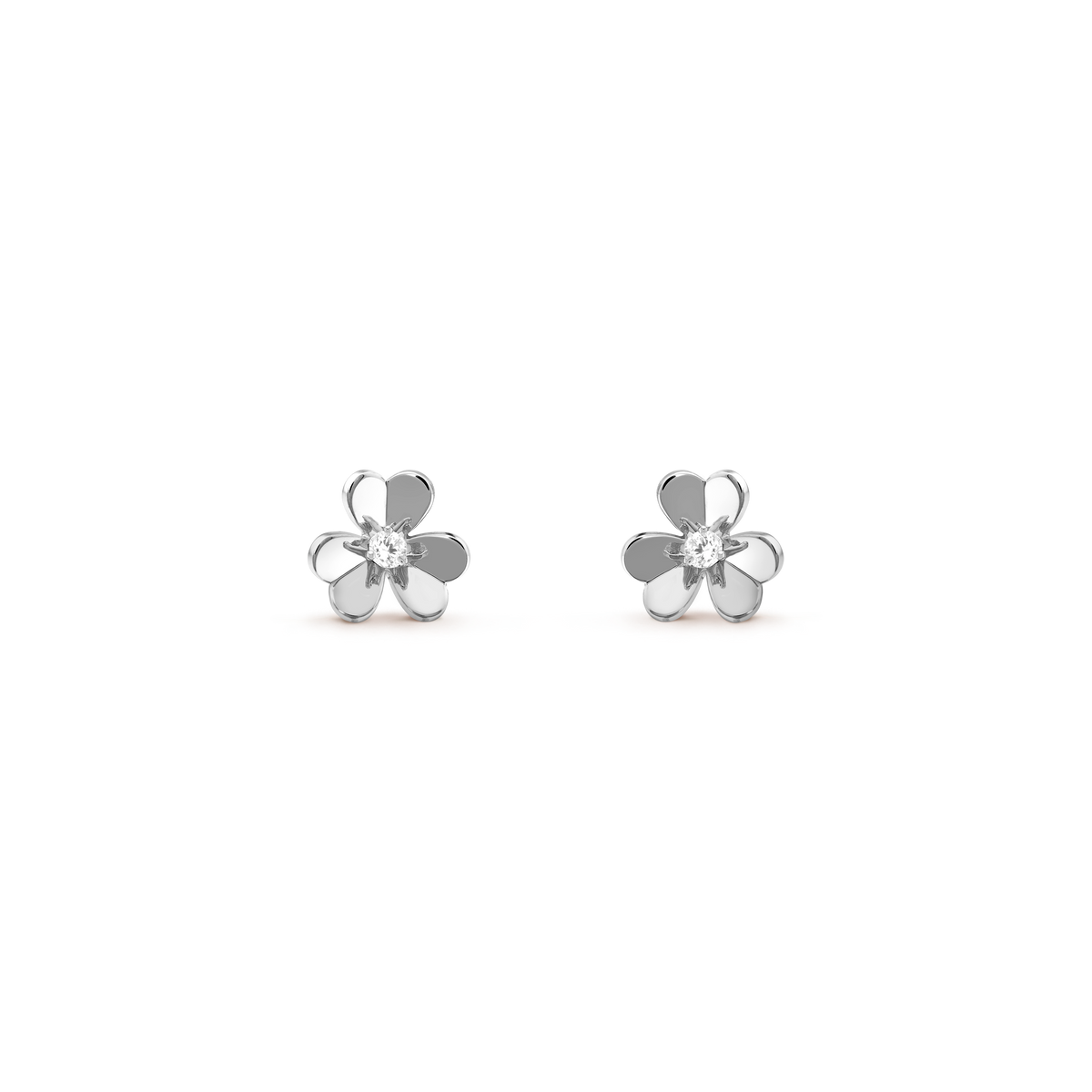 Van Cleef & Arpels Frivole Diamond Small Earrings 18K White Gold