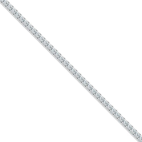 ABB114 | 925 Silver Rhodium Plated Princess Cut Cubic Zirconia Tennis Bracelet