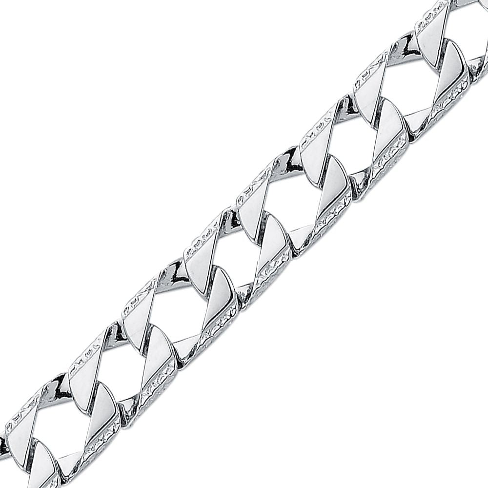925 Silver Cast Curb Bracelet