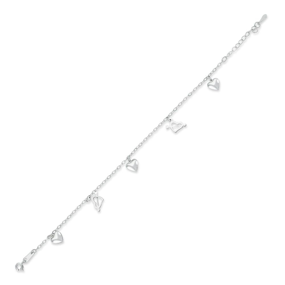 925 Silver Heart Bracelet
