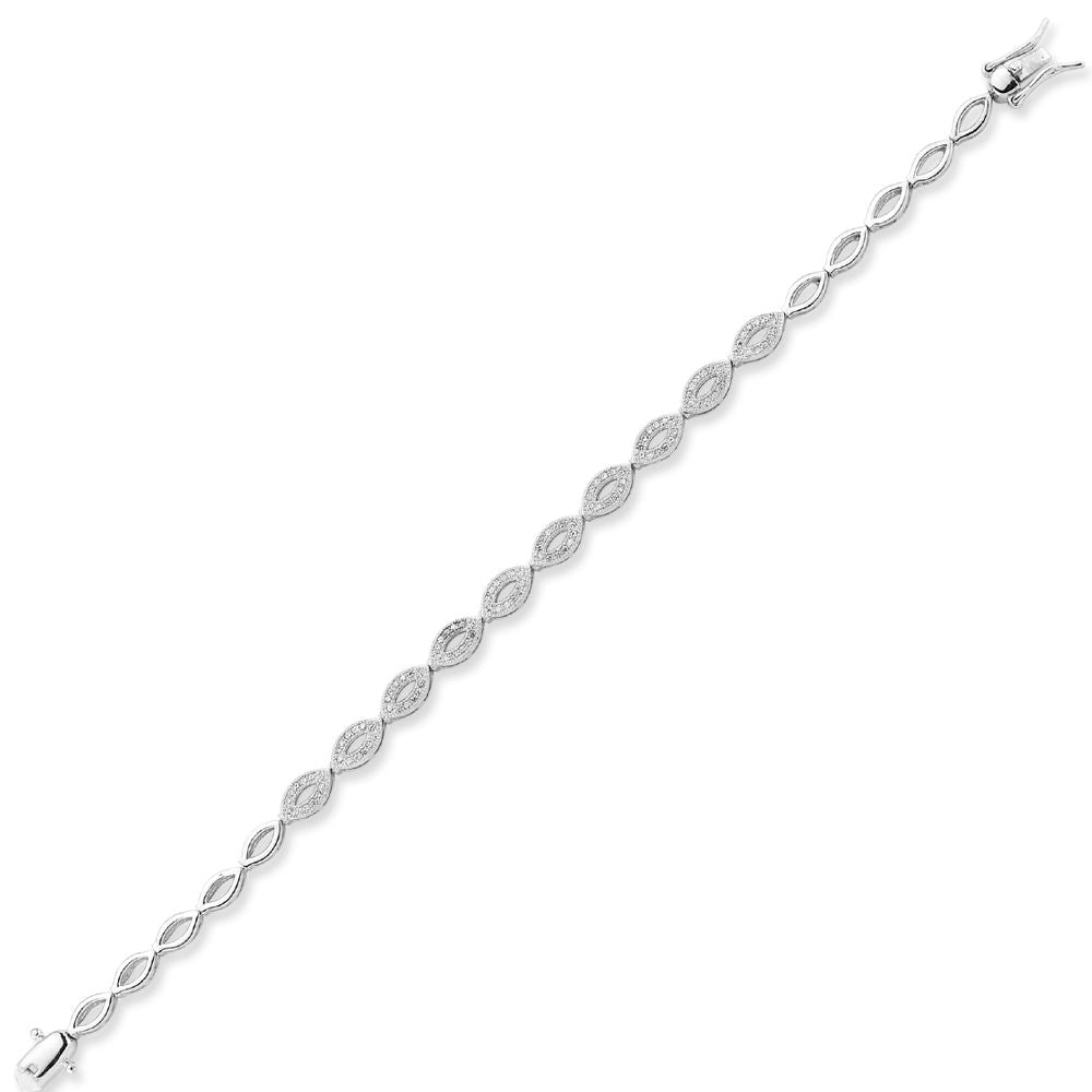 925 Silver Cubic Zirconia Set Bracelet