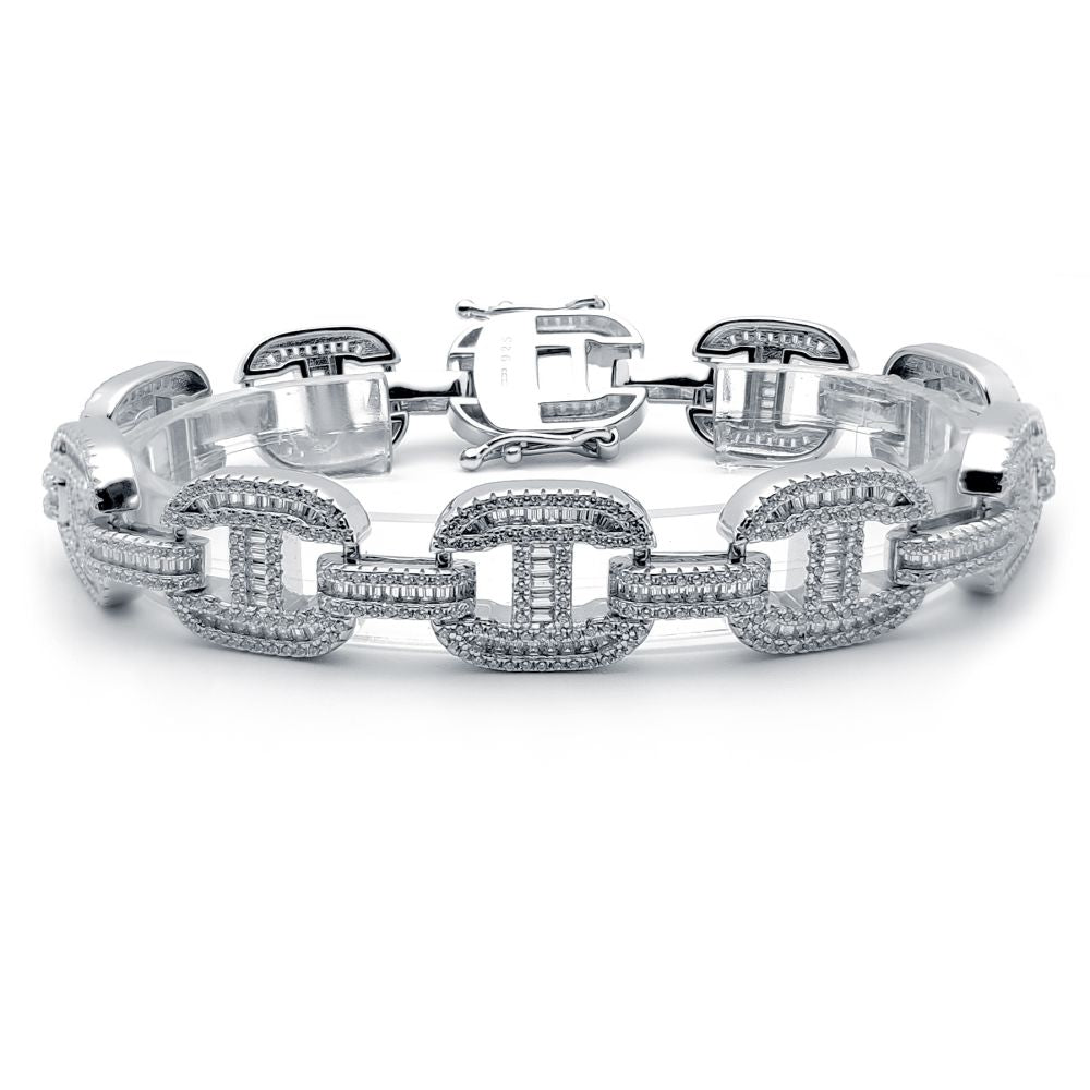 925 Silver Cubic Zirconia Set Marine Bracelet