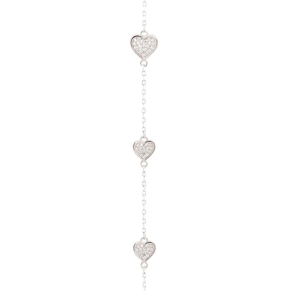 925 Silver Rhodium Plated Cubic Zirconia Set Bracelet