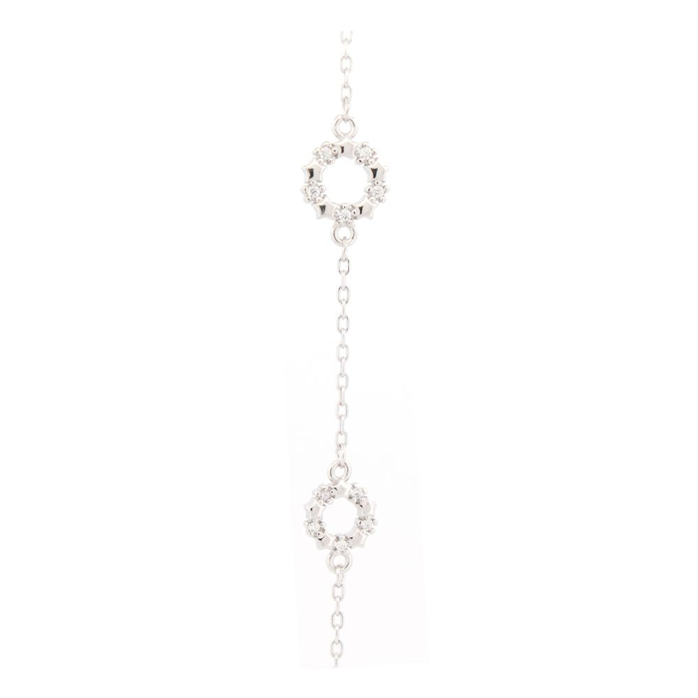 925 Silver Rhodium Plated Cubic Zirconia Set Bracelet