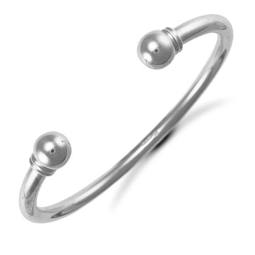 925 Silver Torque Bangle Gents