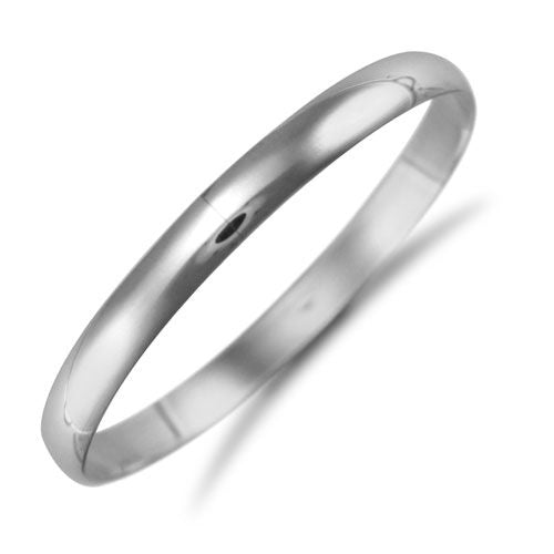 925 Sterling Silver D-Shape Slave Bangle