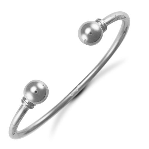 925 Silver Solid Gents Torque Bangle 25.5 grams weight