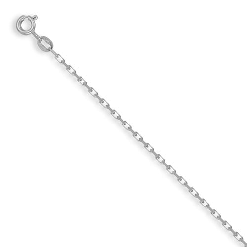 925 Sterling Silver Diamond-Cut Belcher Necklace