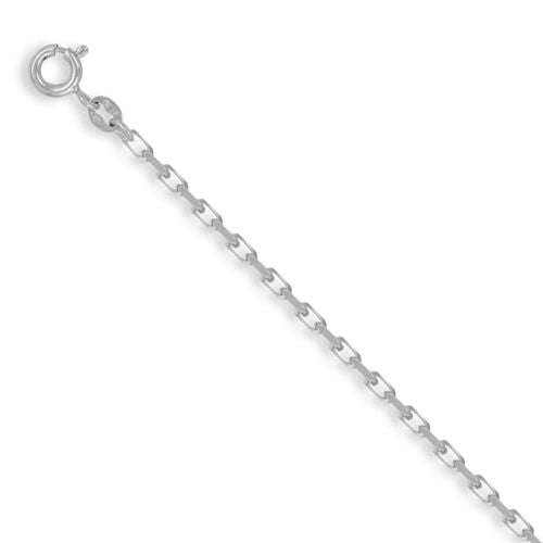 925 Sterling Silver Diamond-Cut Belcher Necklace
