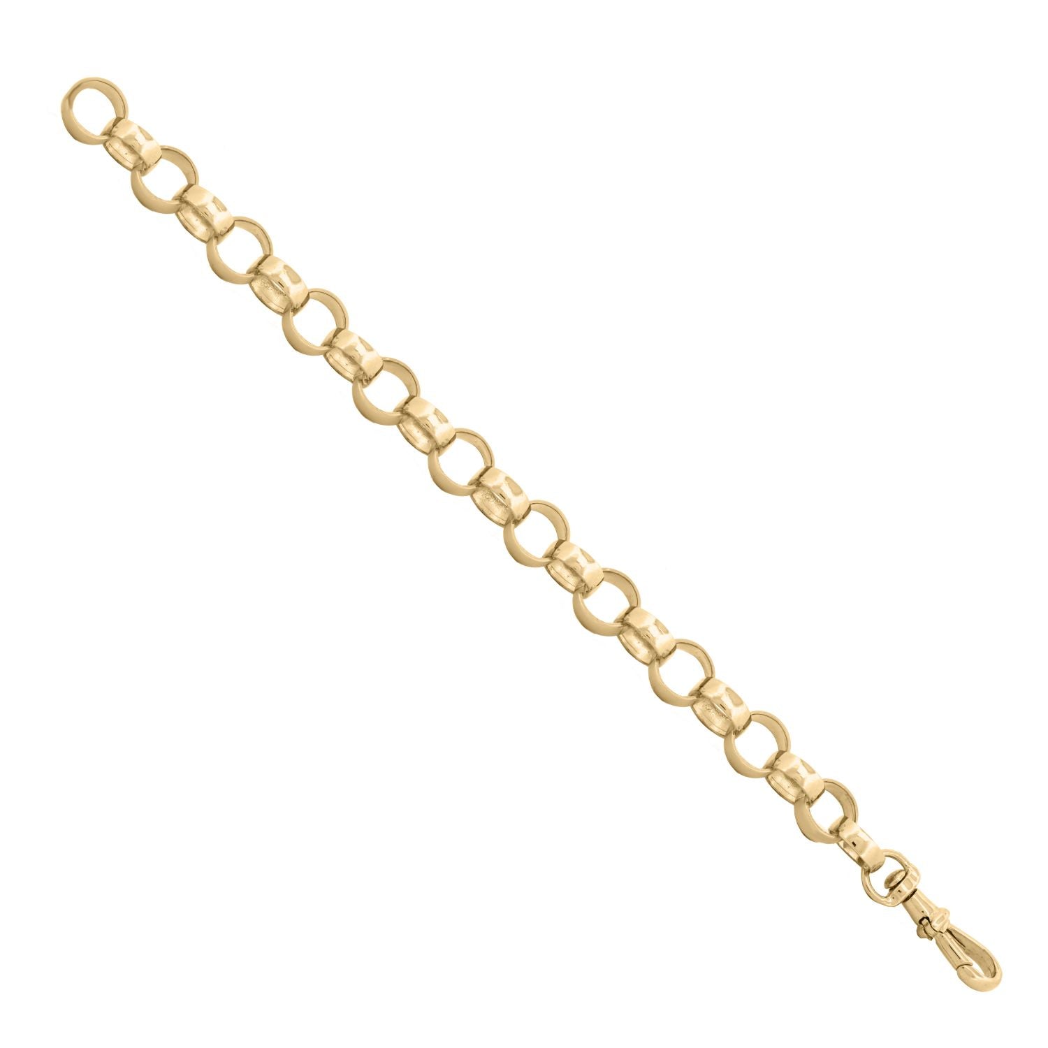 925 Silver Gold Plated Polished Belcher Bracelet