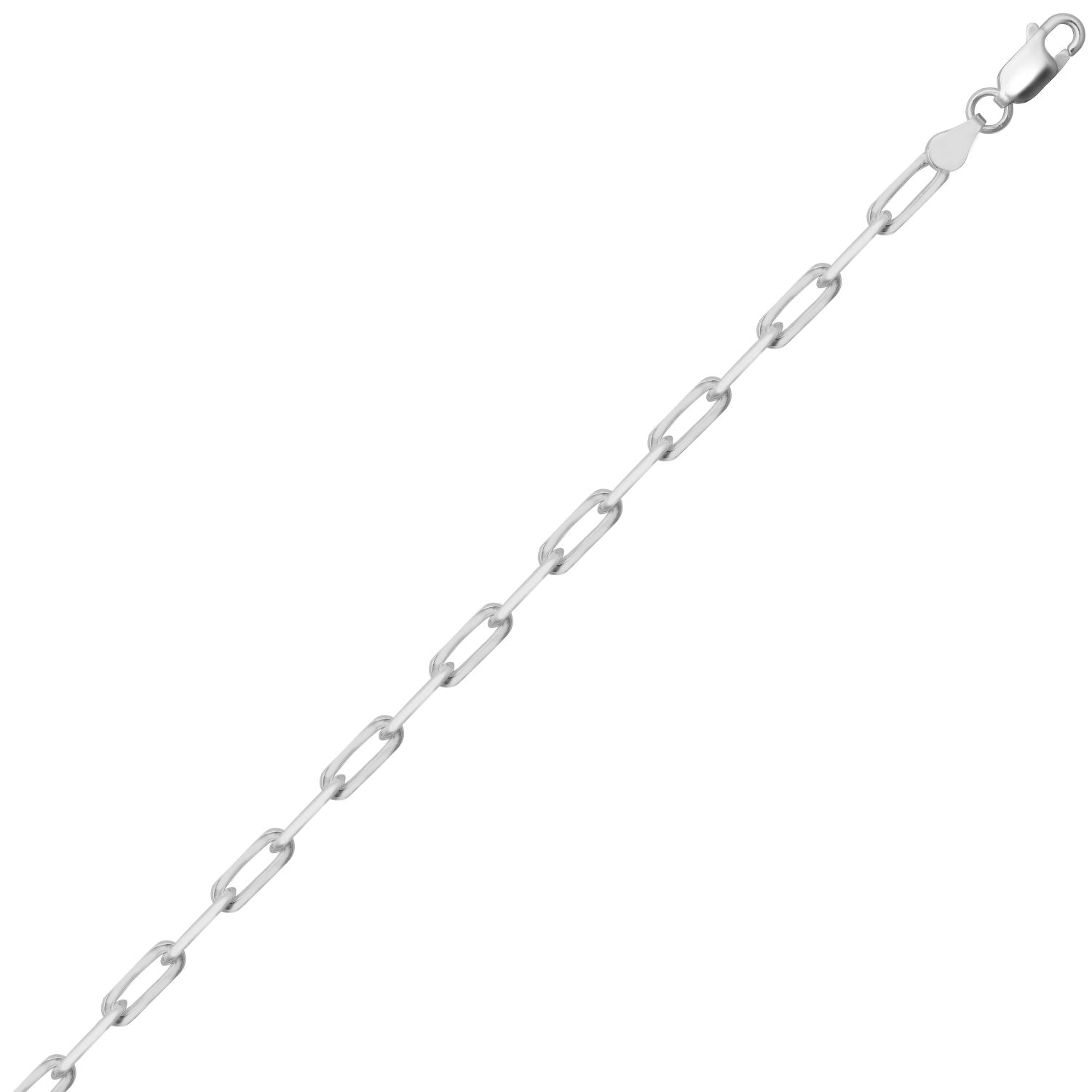 925 Silver Paperclip Chain 3.8mm Gauge Bracelet