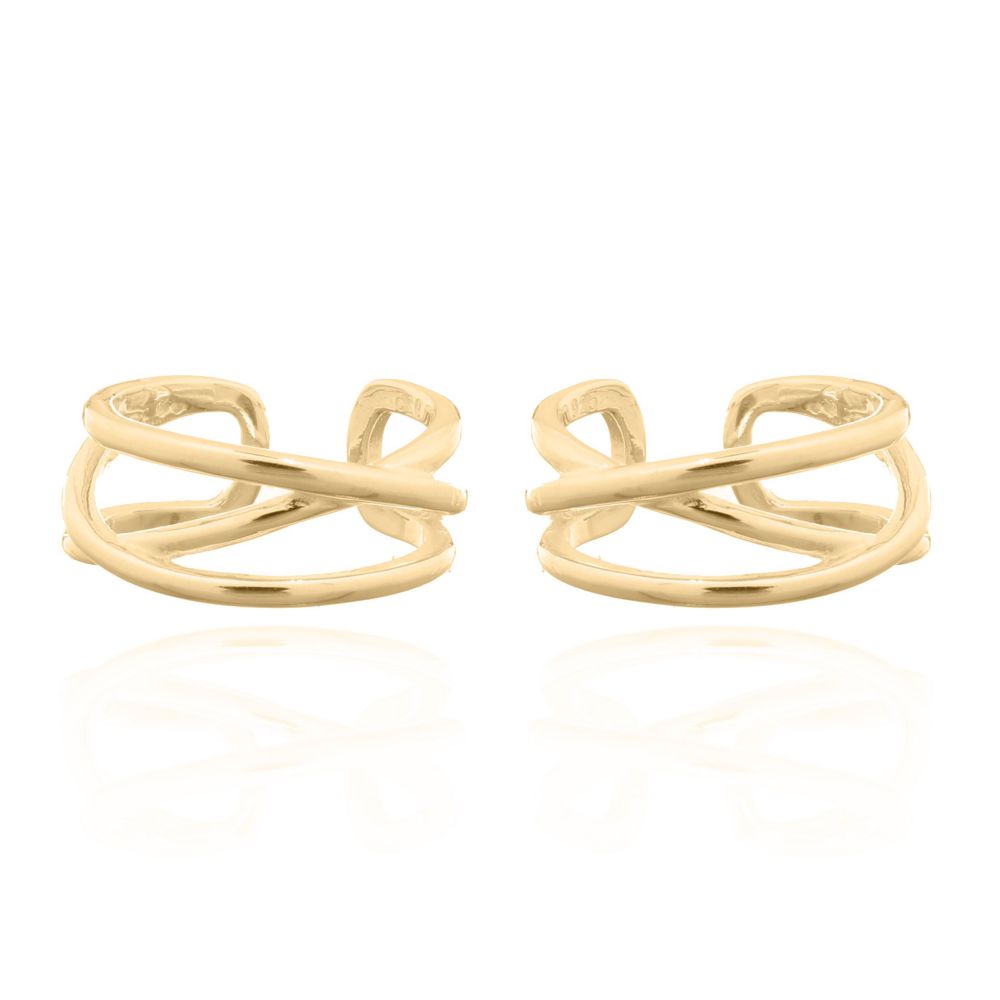 AEC001-GP | 925 Silver Ear Cuff 14ct Gold Plated