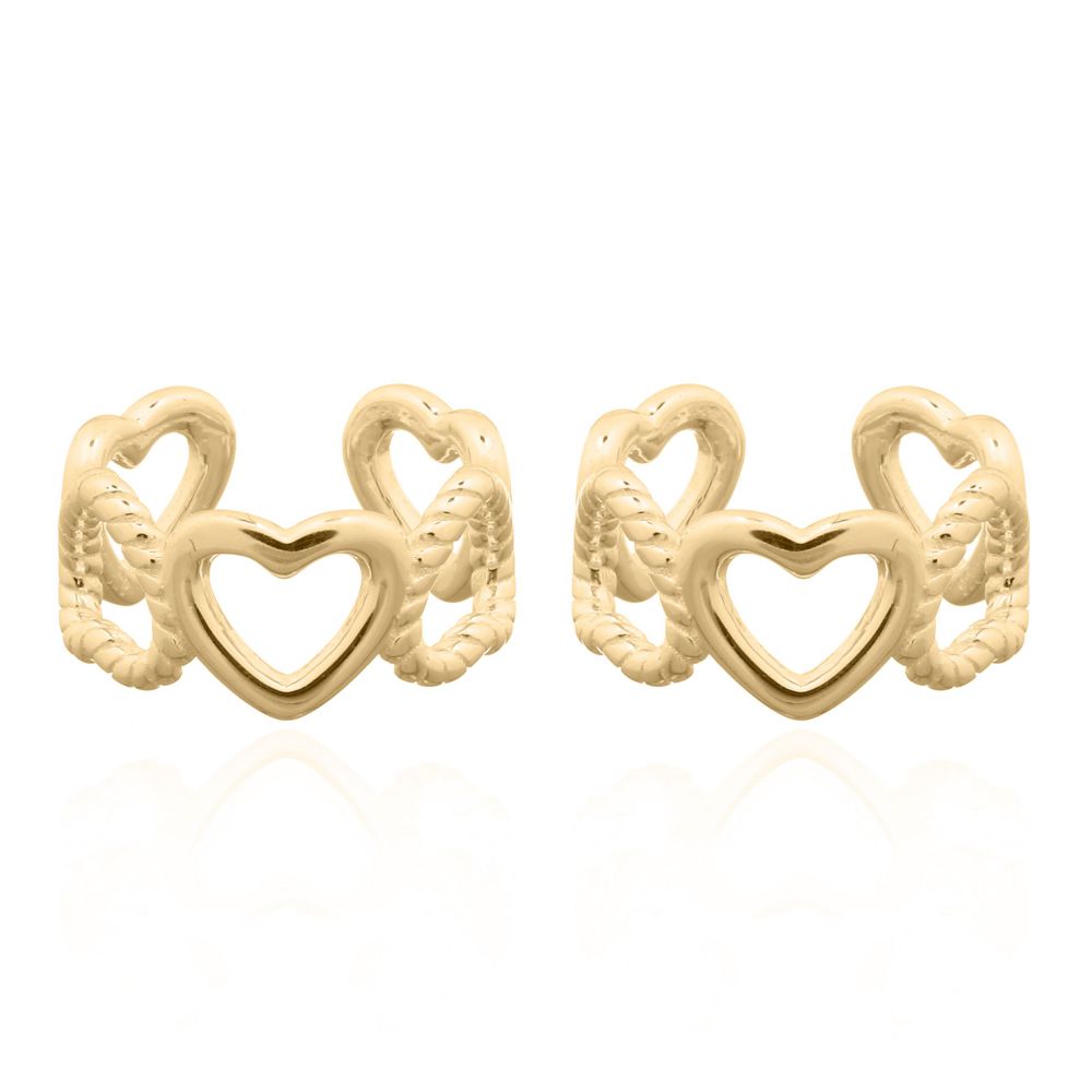 AEC002-GP | 925 Silver Ear Cuff 14ct Gold Plated