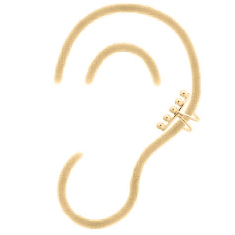 AEC005-GP | 925 Silver Ear Cuff 14ct Gold Plated