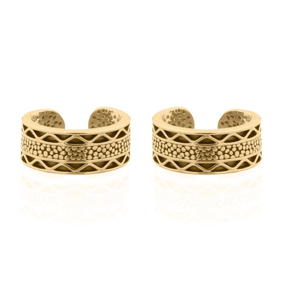 925 Silver Ear Cuff 14ct Gold Plated