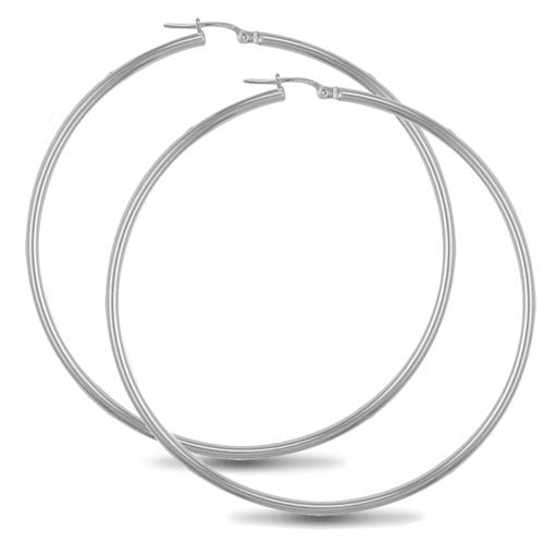 925 Sterling Silver Polished Hoop Earrings