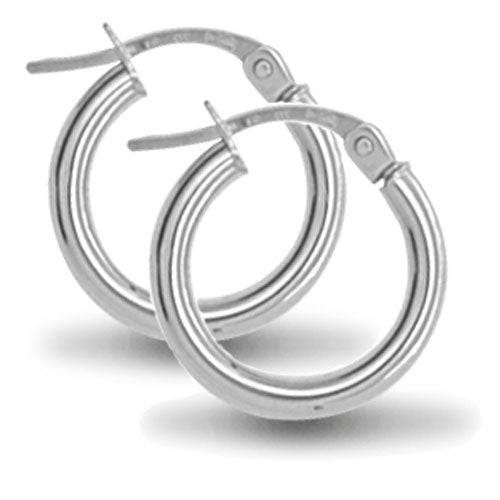 925 Sterling Silver Polished Hoop Earrings