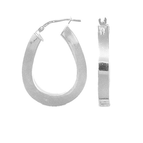 925 Sterling Silver Formed Hoop Earrings