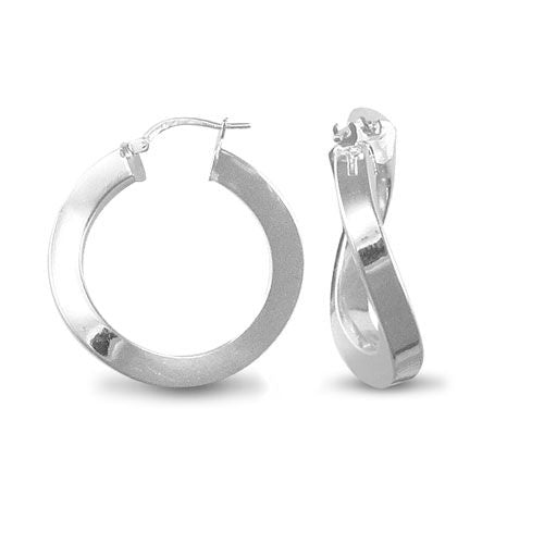 925 Sterling Silver Formed Hoop Earrings