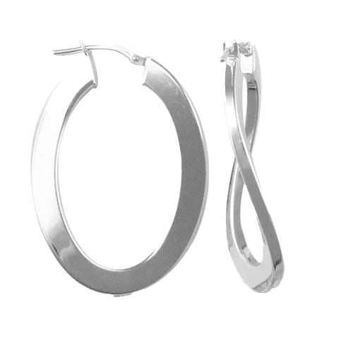 925 Sterling Silver Formed Hoop Earrings