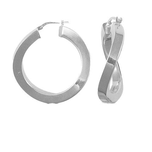 925 Sterling Silver Formed Hoop Earrings
