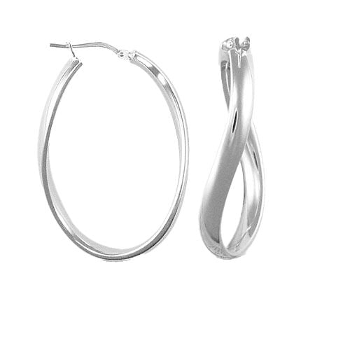 925 Silver Formed Hoop Earrings