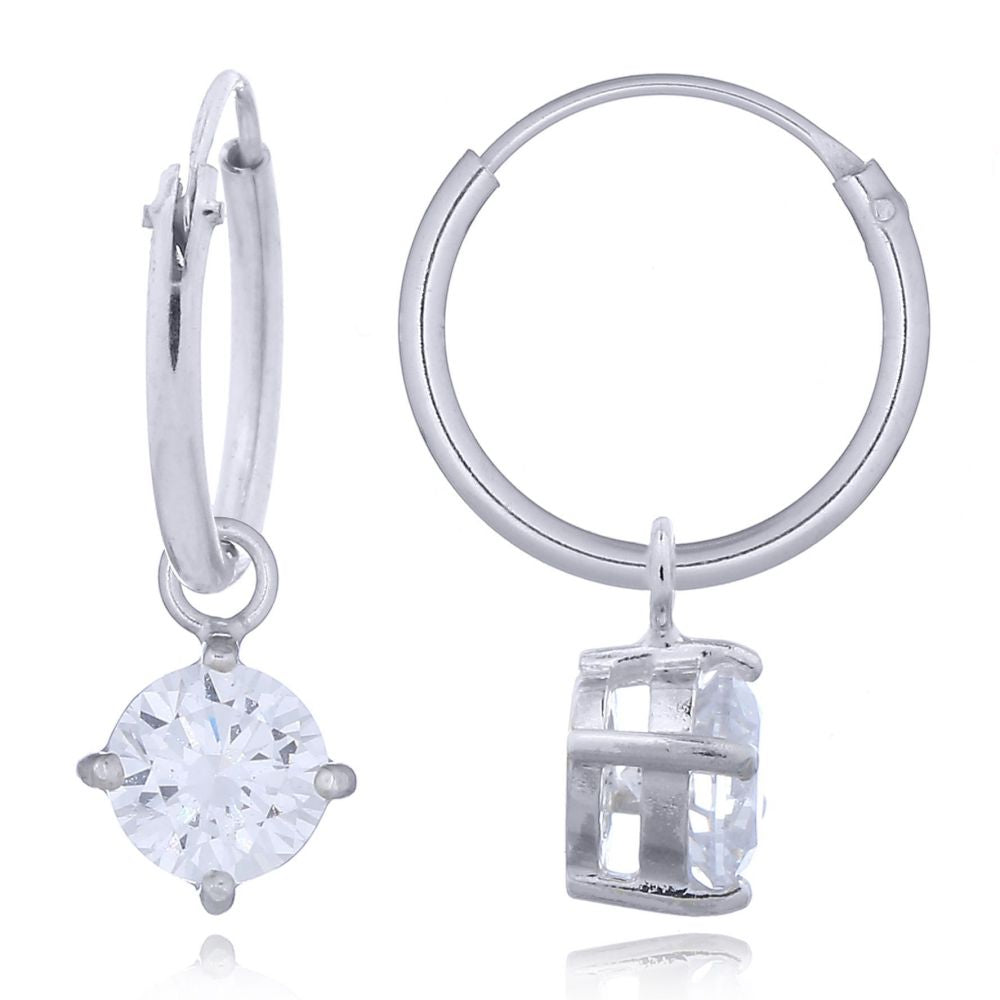 925 Silver Hoops - Cubic Zirconia Set