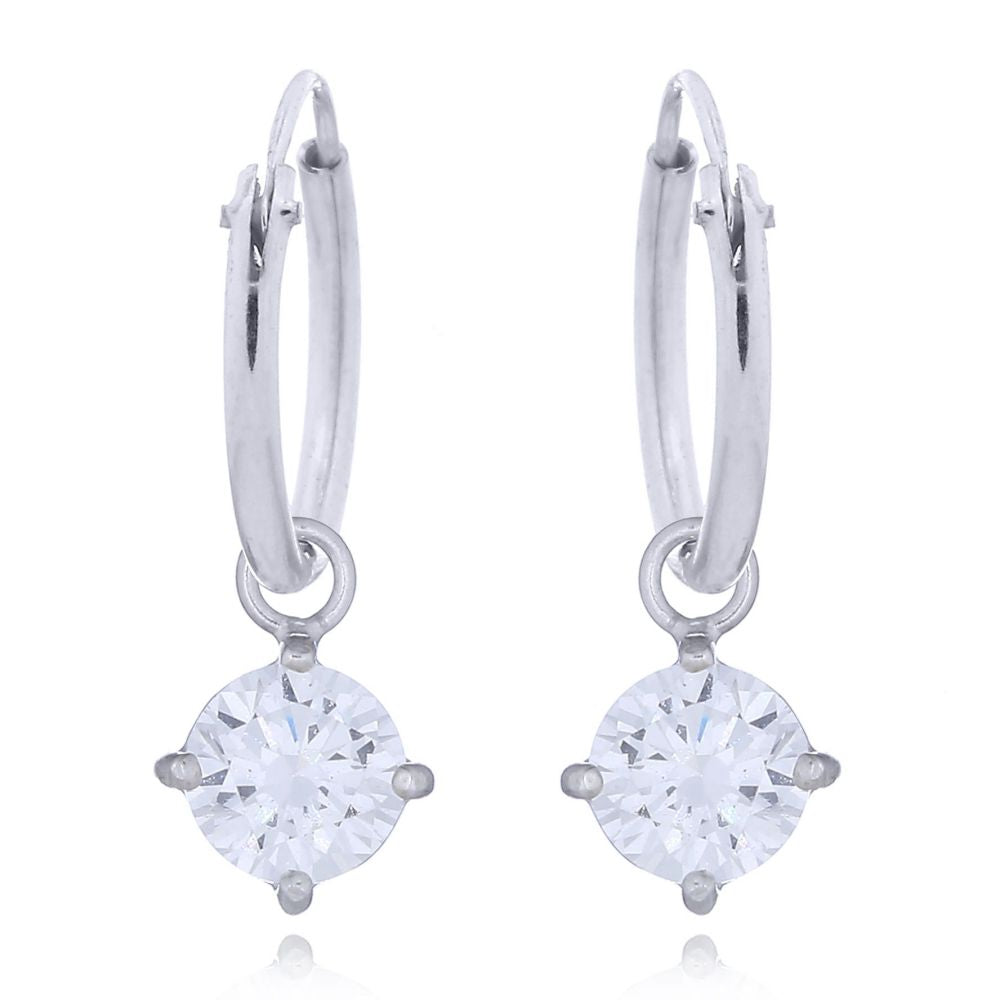 925 Silver Hoops - Cubic Zirconia Set