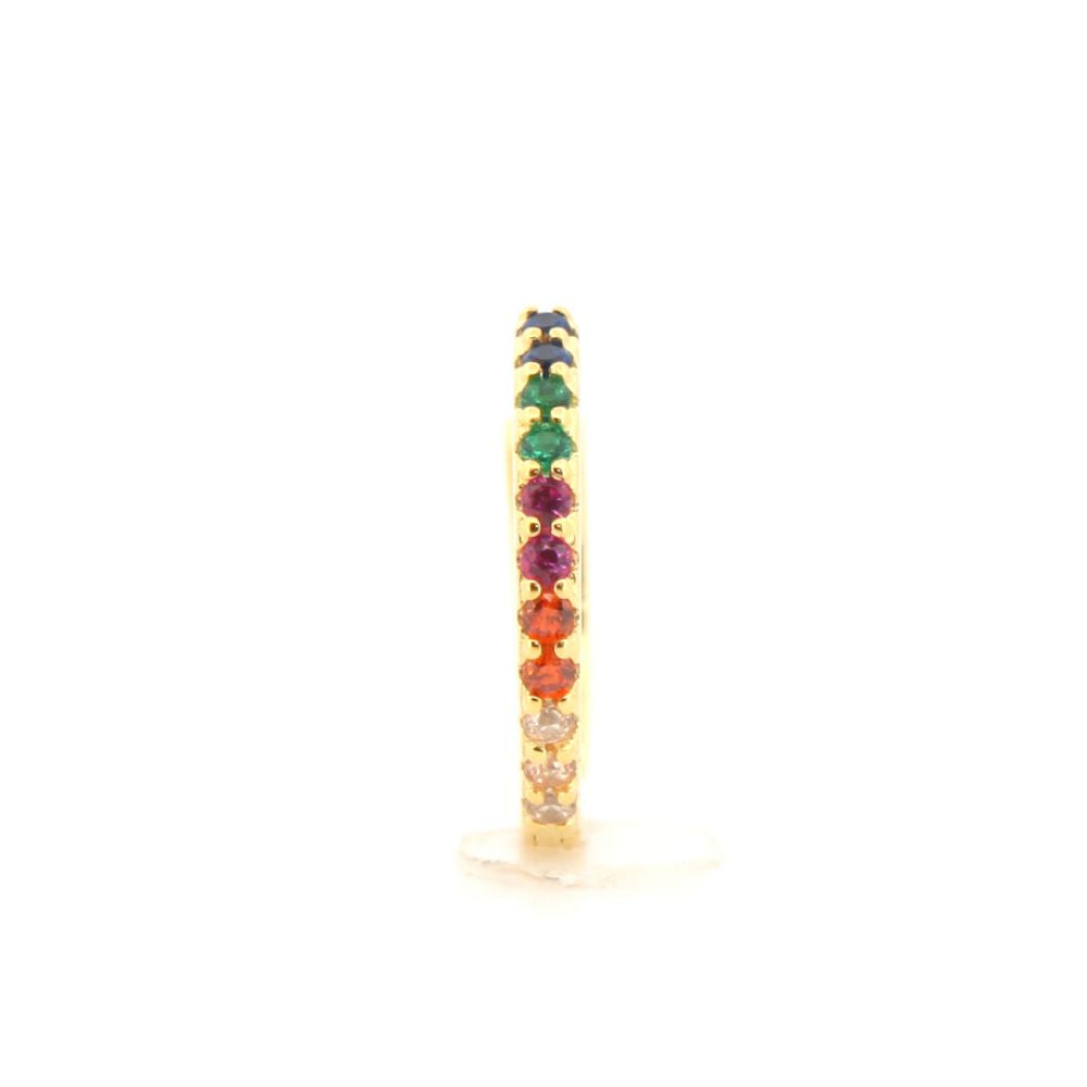 925 Silver 14ct Gold Plated Cubic Zirconia Set Earrings