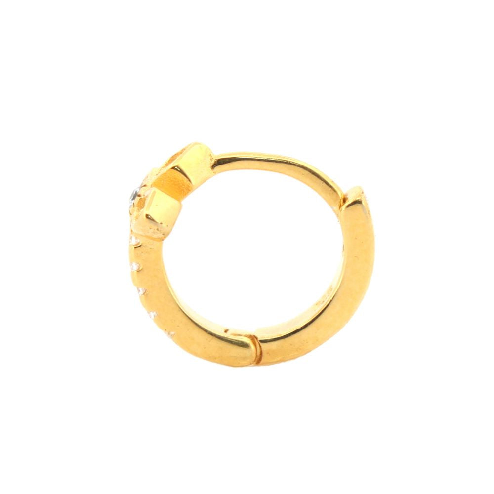 925 Silver 14ct Gold Plated Cubic Zirconia Set Earrings