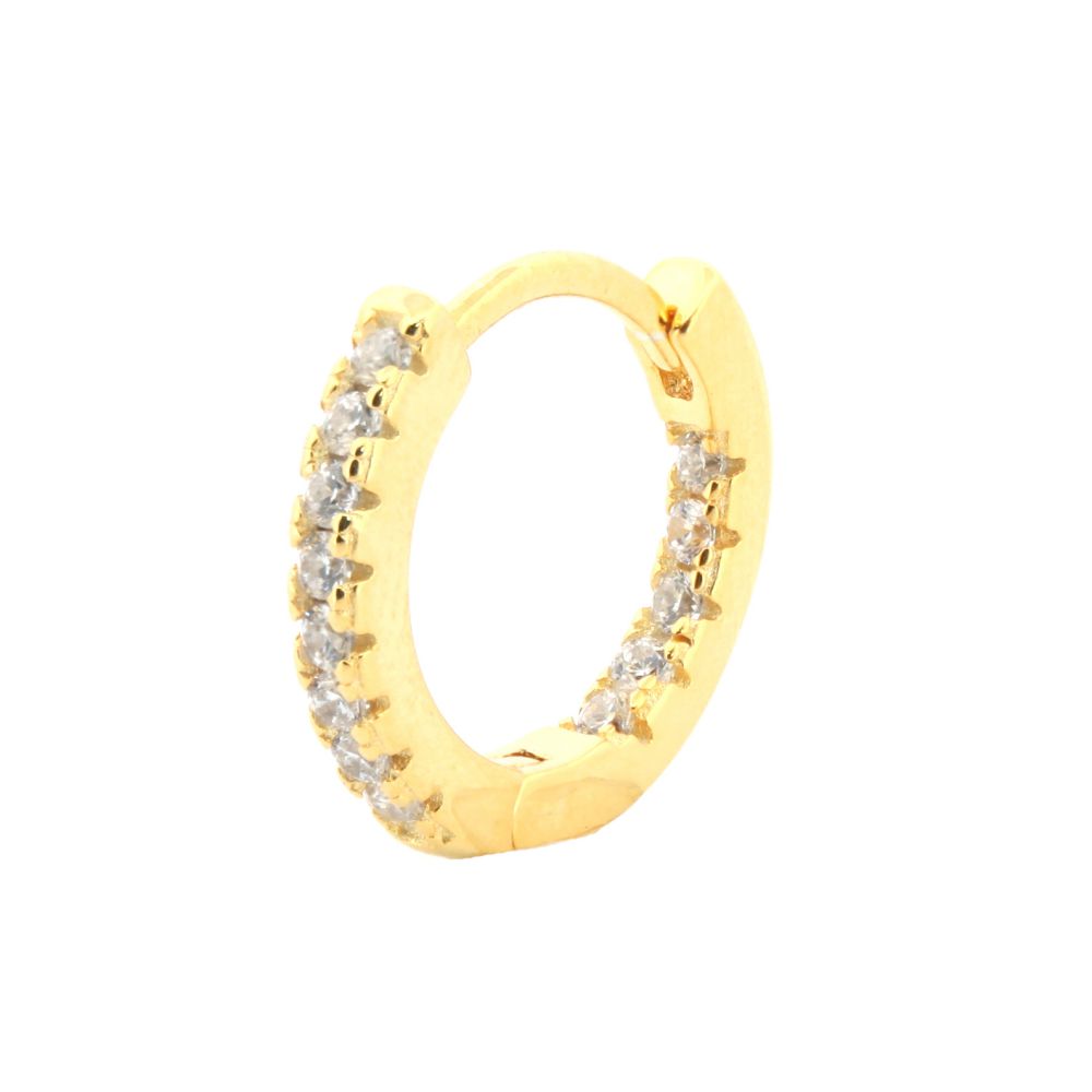 925 Silver 14ct Gold Plated Cubic Zirconia Set Earrings