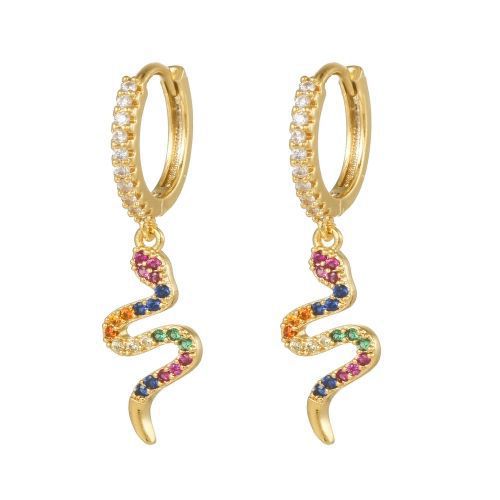 925 Silver 14ct Gold Plated Cubic Zirconia Set Earrings