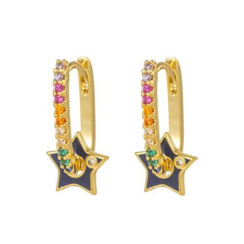925 Silver 14ct Gold Plated Cubic Zirconia Set Earrings