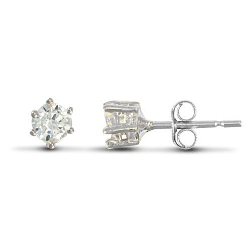 925 Silver 3mm Cubic Zirconia Studs
