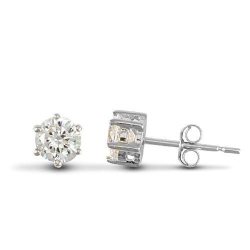 925 Silver 4mm Cubic Zirconia Studs