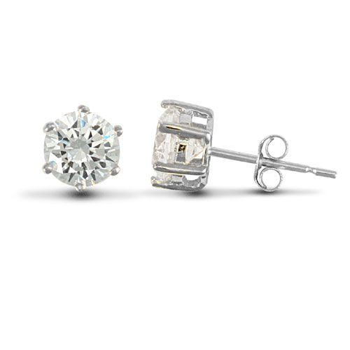 925 Silver 5mm Cubic Zirconia Studs