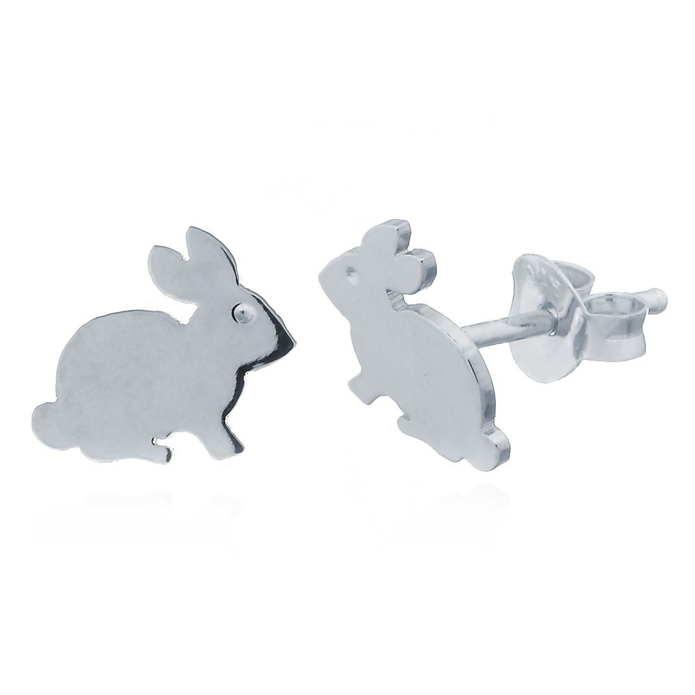 925 Silver Rabbit Stud Earrings
