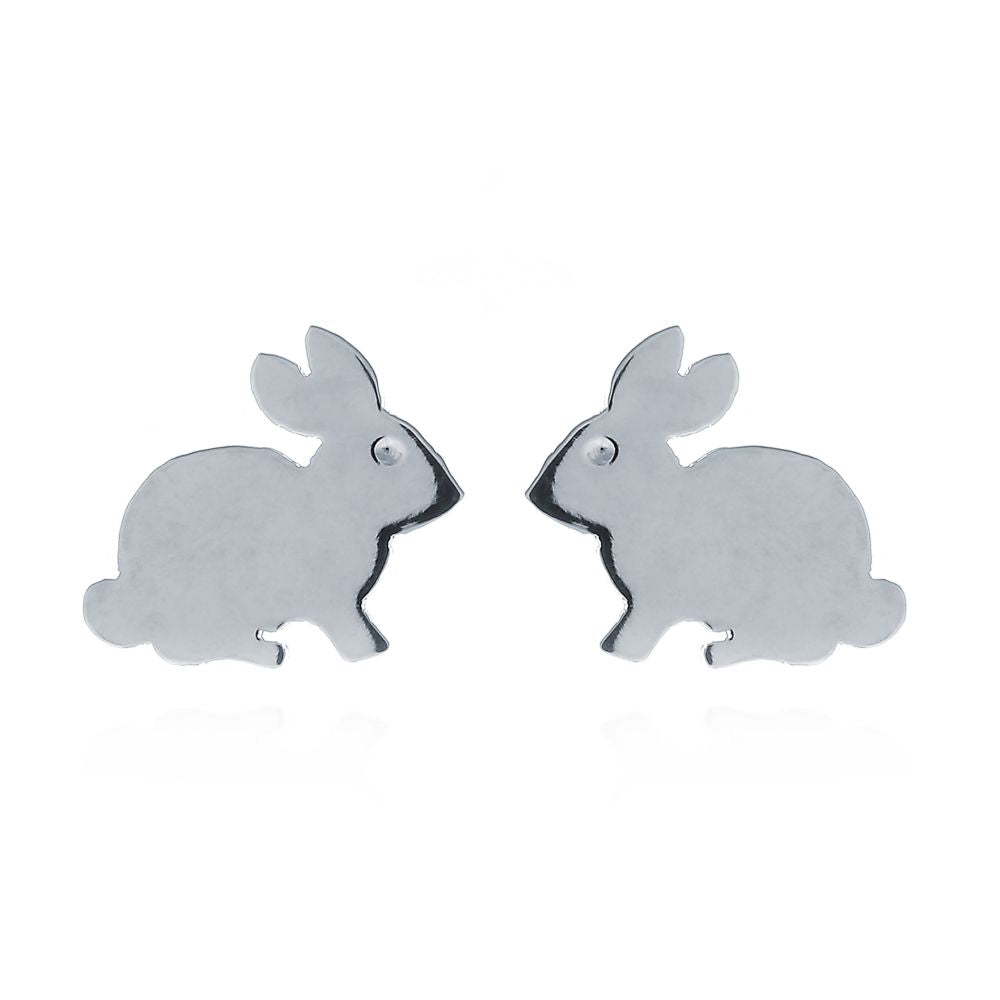 925 Silver Rabbit Stud Earrings