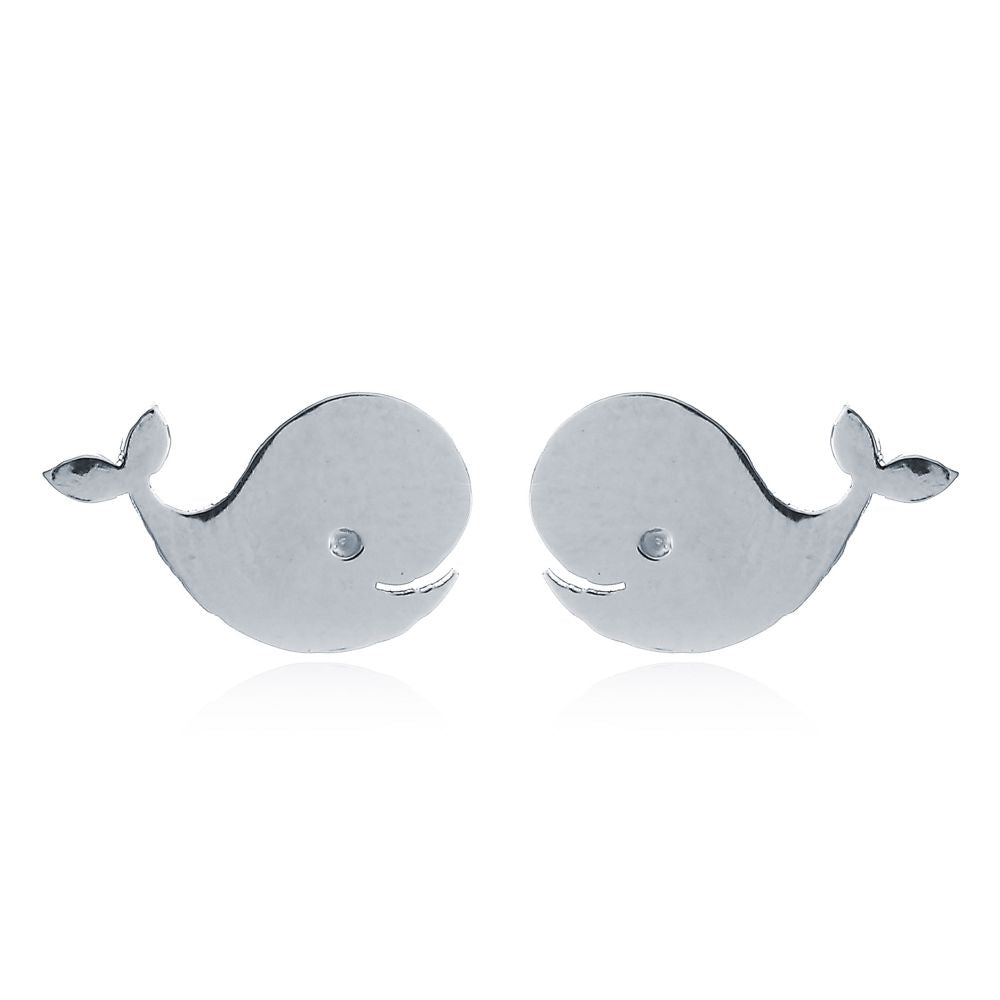 925 Silver Dolphin Studs