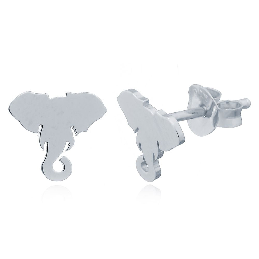 925 Silver Elephant Stud Earrings